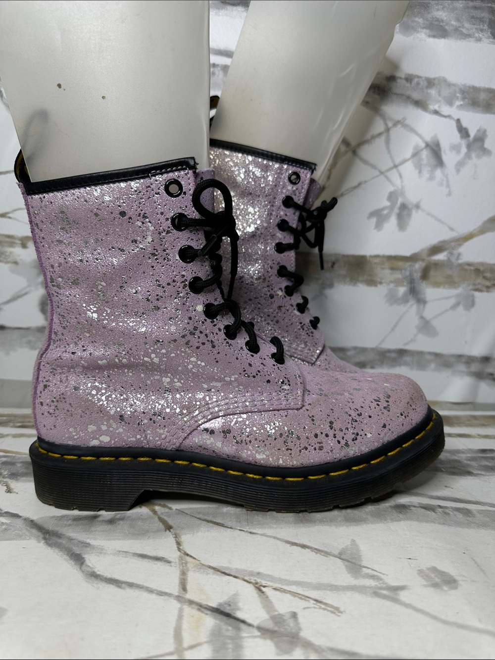 Dr Martens 30770 Metallic Splatter Lace Up Boots